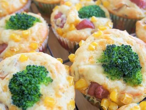 ホットケーキミックスで簡単☆ソーセージマフィン